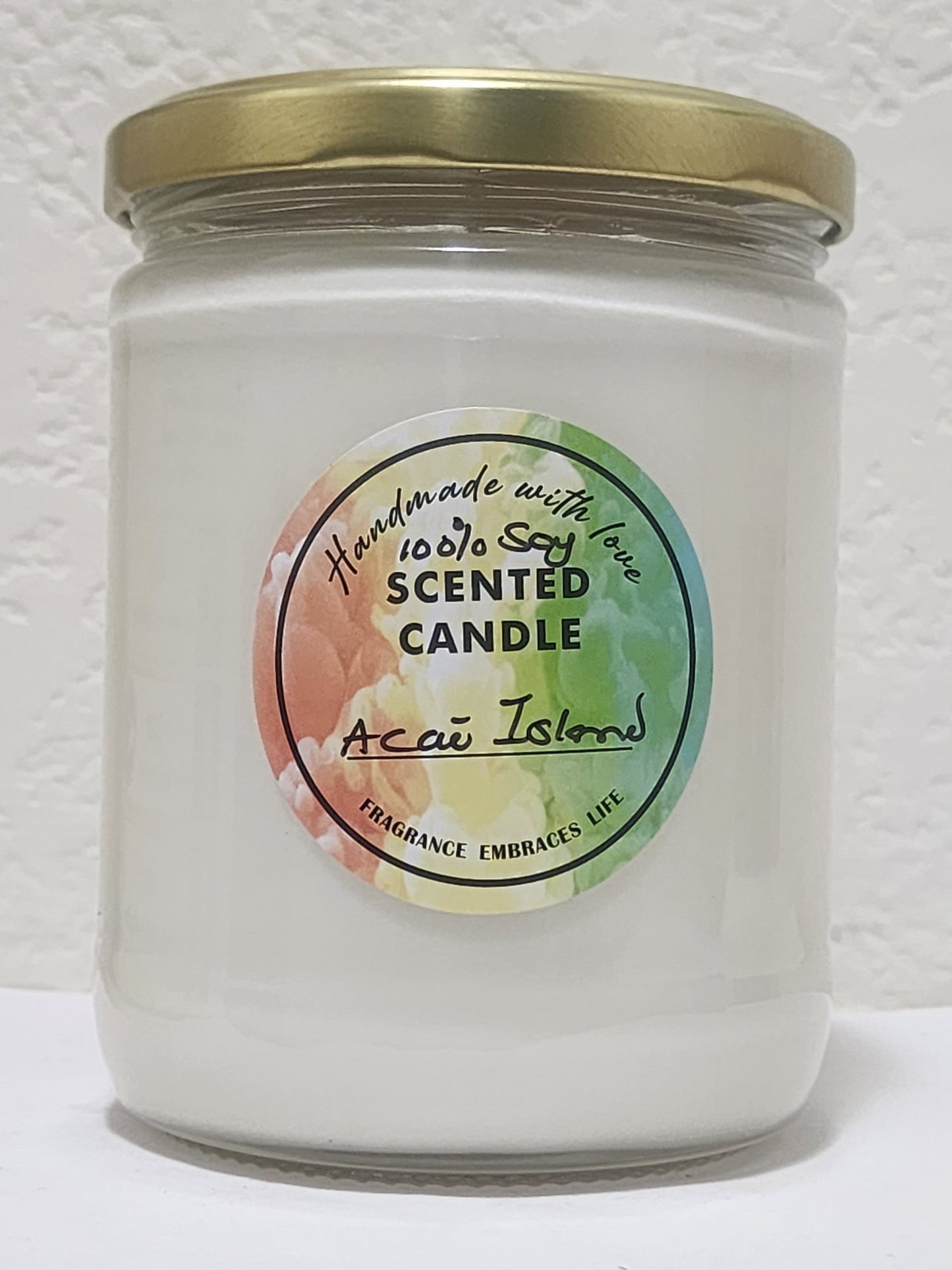 Acai Island 100% Soy Handmade Candle 16oz Jar
