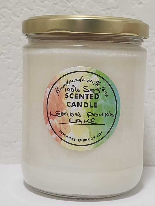 Lemon Pound Cake 100% Soy Handmade Candle