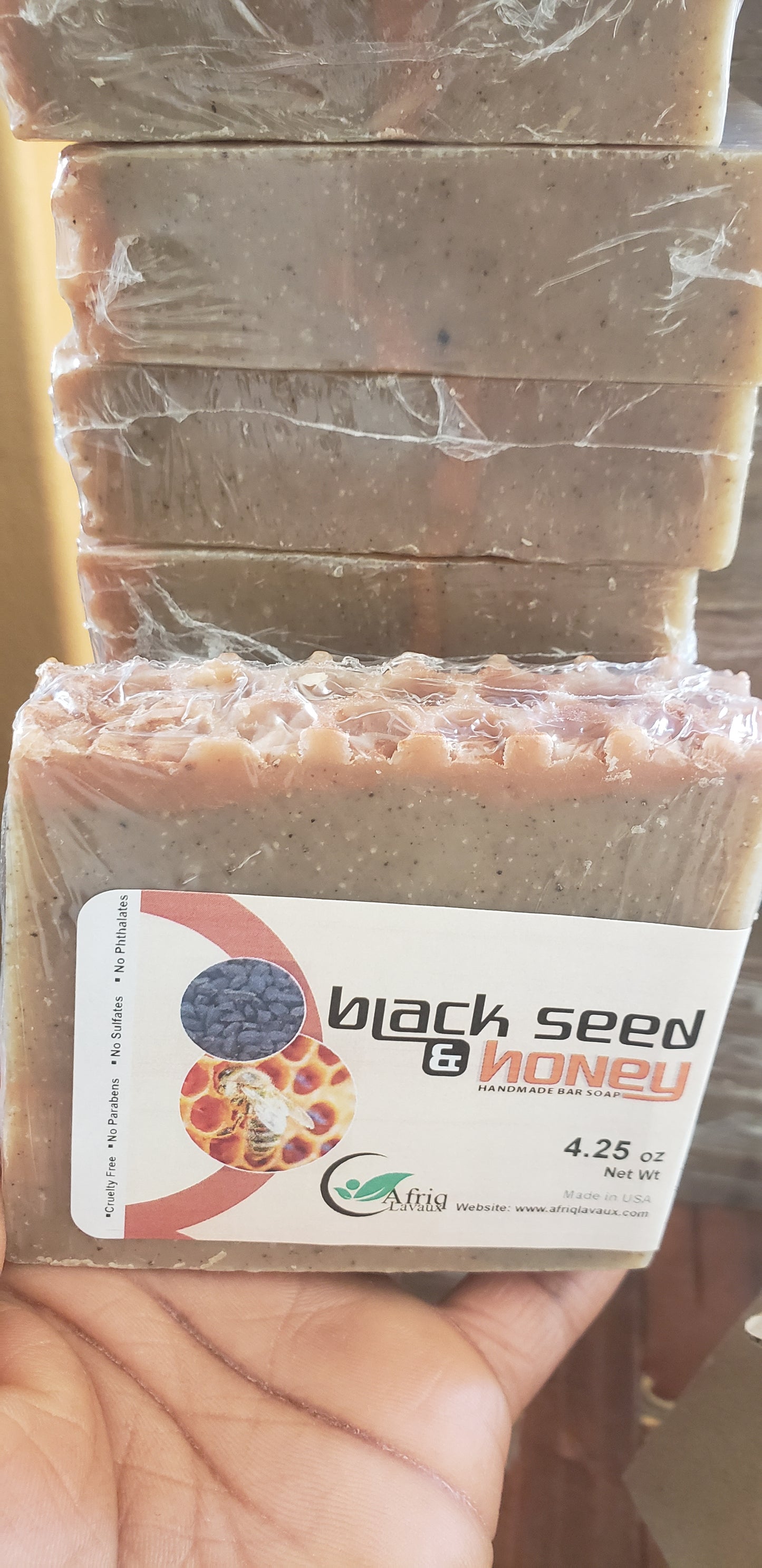 Black seed and honey handmade bar soap