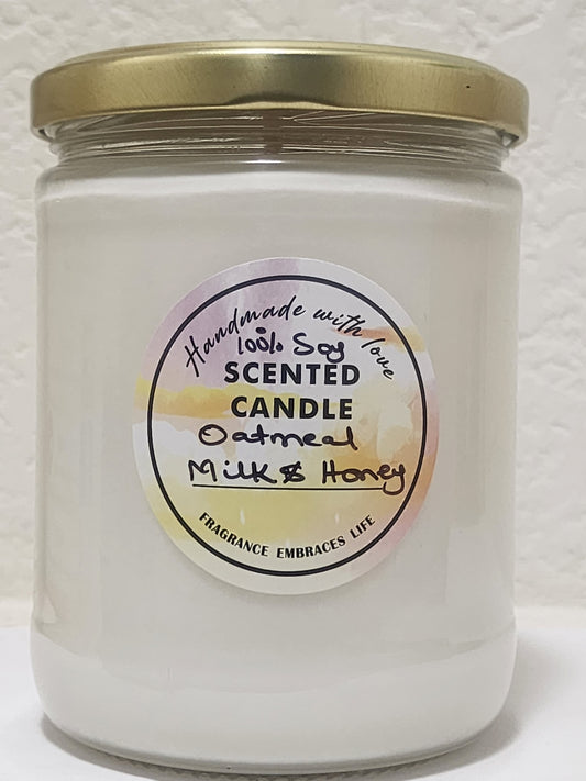 Oatmeal Milk & Honey 100% Soy Handmade Candle